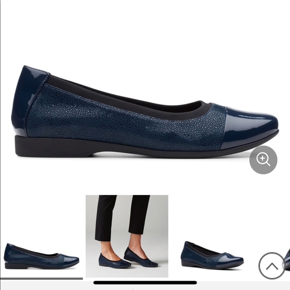 clarks navy blue shoes